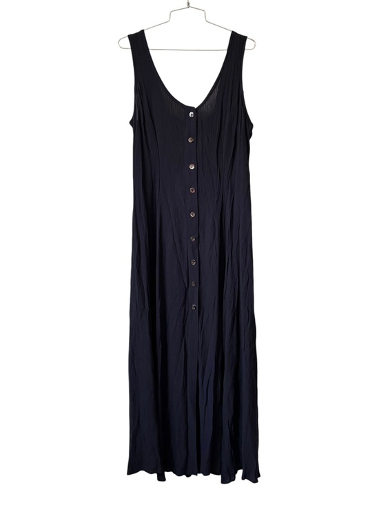 Express Dresses & Skirts - Vintage Express Sleeveless Button-Front Maxi Dress in Navy Blue Size L